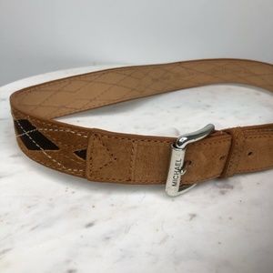 Michael Kors Suede Argyle Belt